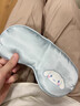 儿童午睡用眼罩1年级小学生缓解眼疲劳男女宿舍睡眠真丝遮光护眼 淡绿小狗一个 实拍图