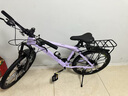凤凰（Phoenix） 上海凤凰山地自行车成人男士女式学生变速宽胎越野赛车公路单车 铝架十刀轮紫【95%免安装】 24寸24速【全轴承+礼包】 实拍图