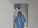 鸭鸭（YAYA）【佟丽娅同款】羽绒服女2024新款情侣装短款派克服防寒加厚外套H 冰川蓝色 165/84A（S） 实拍图