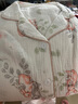 ROVO纯棉孕妇夏季月子服睡衣产后哺乳100%纯棉开衫套装喂奶专用居家服 天使兔【带胸垫】 L（适合于120-140斤） 实拍图