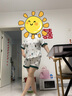 诗静雅（SHIJINGYA） 睡衣女夏季纯棉短袖短裤薄款套头韩版可爱网红家居服套装 XFS521# XL 女(推荐120-140斤) 实拍图