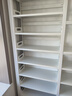 豫正家用书架2.4m七层家庭图书馆书架落地多层钢制学生宝宝图书架 珍珠白7层单面2.4m高0.8m副架 实拍图
