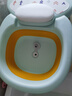 世纪宝贝（babyhood）儿童洗头躺椅 可折叠宝宝洗澡神器可坐躺家用洗头发床 215B清新绿 实拍图