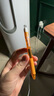 派通（Pentel）BLN105按动黑色中性笔高颜值0.5mm签字笔商务学生速干水笔水性笔文具 橙杆黑芯单支装 实拍图