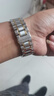 劳力士表带钢带原装蝴蝶扣男水鬼迪通拿日志实心精钢不锈钢手表链 间金色 22mm接口宽度 实拍图