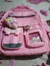 京悠雨日本儿童书包男女生小学生一六年级超轻便软减负大容量防水拉链款 小号粉色(适合1-2年级) 实拍图