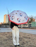 心楠三丽鸥HelloKitty雨伞女晴雨两用高颜值可爱学生遮阳伞kt猫太阳伞 红伞柄满印kt猫英文红边伞 8骨 实拍图