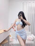 邦帛世比基尼泳衣女款分体四件套带头巾复古条纹性感夏日沙滩度假泡温泉 条纹比基尼【蓝色】 均码 适合【80斤-120斤】 实拍图