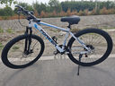 永久（FOREVER）山地车自行车成人男女青少年学生铝合金单车上班代步公路越野赛车 【钢架】顶配版-白蓝辐条轮 27.5寸24速【推荐165-195cm】 实拍图