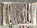洁丽雅（Grace）毛巾全棉简约条纹成人洗脸巾A类抗菌长绒棉 深灰色单条70*34cm 实拍图