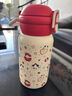 畅印苹果小狗保温杯新款2025高颜值吸管杯大容量学生上学专用便捷水杯 红色苹果小狗【双饮口】 600ml 实拍图