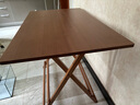 木马人简易免安装折叠桌餐桌饭桌餐桌椅收纳桌椅小方桌长木桌子茶几茶桌 升级款-茶色长方形100*60 实拍图