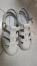 ZHR凉鞋女包头罗马镂空平底女鞋牛皮休闲软底小白鞋女 A82 米色 40 实拍图
