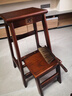 那澜多好实木梯凳吧台椅子家用高脚凳折叠酒吧椅美式复古吧椅轻奢吧台凳子 【加高款】实木梯凳 实拍图