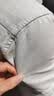 杉杉【天然亚麻】短袖衬衫男夏季透气易打理棉麻衬衣 浅绿色 38 实拍图