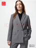 优衣库女装双排扣茄克/外套通勤商务夹克25秋冬新款481603 484252 478557/05天灰色 XL 实拍图