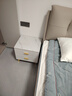 罗森（LUOSEN）床头柜卧室现代简约岩板轻奢烤漆床边柜小户型置物收纳柜纯白45cm 实拍图