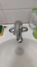 华厦金牛面盆洗脸盆水龙头冷热家用卫生间双孔三孔洗手盆台盆家用全铜龙头 合金申达斯二联+60公分冷热管 实拍图