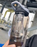 恩尔美（nRMEi）运动水杯超大容量男tritan高颜值夏季耐高温学生泡茶饮用水壶杯子 【进口tritan+茶仓】黑色1000ml 实拍图