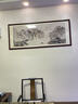 良品大师流水生财山水画办公室挂画中式客厅装饰画靠山图茶室字画风景壁画 流水生财A1 70*190cm宣纸+红木框（热卖款） 实拍图