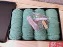 途尊（kingtrip）手织围巾毛线编织手工diy情人棉材料包情侣自制围脖送男女朋友 肉绿色【4团线+工具+礼盒+教程】 实拍图