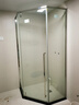 九牧（JOMOO）极窄钻石淋浴房卫生间干湿分离浴室淋浴隔断玻璃推拉门挡水条E17 亮银型材（内外双开） 现货速发【光玻】900*900*1900mm 实拍图