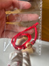 钧弘 红绳好运脚链桃木十二生肖朱砂转运珠珠守护男女情侣平安本命年手链情人节礼物 红绳(象形牛)紫金砂脚链 18-28厘米可调 实拍图
