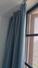 水星家纺窗帘遮光卧室全遮光布5A抗菌遮阳帘隔音简易挂钩式2.5x2.0米1片蓝 实拍图
