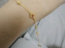 周六福彩宝碧玺黄金足金手链生日礼物J0712467 约1.87g 16+3cm 实拍图