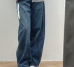 优衣库女装男装宽松廓形牛仔裤/弯刀镰刀裤子25秋冬新款479000 67 海蓝色 25 /160/64A 实拍图