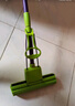 妙洁胶棉拖把27cm杆长122共1头滚轮式懒人家用一拖净免手洗海绵吸水 实拍图