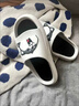 安尚芬夏凉拖鞋男时尚户外穿运动居家舒适浴室防臭防滑软底拖鞋女情侣鞋 黑白（汪星人） 42-43 【适合41-42】 实拍图