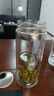 富光男女士双层玻璃杯 支持团购经典简约304茶隔水杯子便携创意泡茶杯 实拍图
