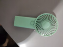手持小风扇 电风扇 迷你随身便携式电池款桌面轻音学生儿童可手持可站立超长续航 绿色 不带电池 实拍图
