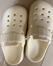 ECACEVA医用洞洞鞋女夏季2025新款护士鞋防滑防臭手术室包头拖鞋外穿 奶白【基础款】 39-40 【正码】 实拍图