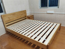 洛亚妮【24H云仓闪发】实木床100％纯实木1.5米单人床原木风主卧双人床 原木床+床头柜1 1.5米*2米 实拍图