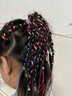 伊莉洛儿童彩色扎头发带女童编发神器发饰小女孩脏脏辫五彩丝带发绳头饰 渐变彩色48根装【随机装】 实拍图