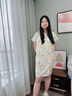 棉绸睡裙女夏薄款2025新款睡衣韩版甜美少女网红家居外穿裙子QM 白底彩花2301 均码 (90-140斤内穿) 实拍图
