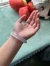 墨石斋 玉手镯天然少女款玛瑙玉髓手镯紫罗兰色A货冰种细条原色冰真品圆条白色细款送女生女友老婆 内径62-63【适合130-140斤】 实拍图