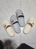 稻草人拖鞋男女居家用秋冬洗澡厚底浴室内外穿情侣防滑静音凉拖 白36-37 实拍图