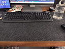 宜适酷（EXCO）毛毡鼠标垫桌垫大号 游戏超大号键盘电脑办公桌垫900*400 加厚书桌面垫黑灰 0295 实拍图