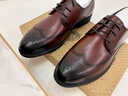 七匹狼皮鞋男士休闲鞋不闷脚高档真牛皮布洛克结婚办公雕花商务正装皮鞋 棕色 41 实拍图