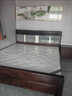 曲柏年紫金檀木中式实木床1米5家用真皮软包1米8床双人床卧室储物床  床+2柜+薄垫【亏本限10套】 1500mm*2000mm 框架结构 实拍图