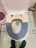 晟旎尚品马桶垫坐垫秋冬坐便垫坐垫圈马桶套拉链通用垫子家用四季通用大号 【古风款】加厚黑色一只装 实拍图