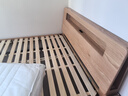 源氏木语全实木床北欧风小户型卧室家具橡木床现代简约主卧1.5m1.8m双人床 原木色高铺夜光床斜靠版【橡木】 1500mm*2000mm  框架结构 实拍图