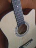 维卡斯（WEIKASI）民谣吉他初学者木吉他单板新手入门练习琴guitar吉它学生男女乐器 38英寸原木色+礼包【初学推荐】 实拍图
