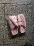 小熊小兔新款秋冬季情侣保暖学生男拖鞋女厚底防滑外穿居家棉拖鞋 小熊小兔棉拖-粉色 38-39 适合37-38 实拍图