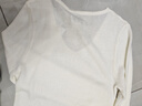 UR秋季新款女装简约基础百搭休闲修身V领针织衫UWB940008 象牙白 XL 实拍图