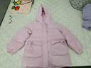 巴拉巴拉童装儿童面包羽绒服女大童冬装甜美肌理连帽外套 粉红60006-白鸭绒 -208424107017 160 实拍图