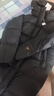 鸭鸭羽绒服女冬中长款过膝新款时尚收腰加厚冬季保暖外套撞色潮XJ 黑色 S 155 实拍图